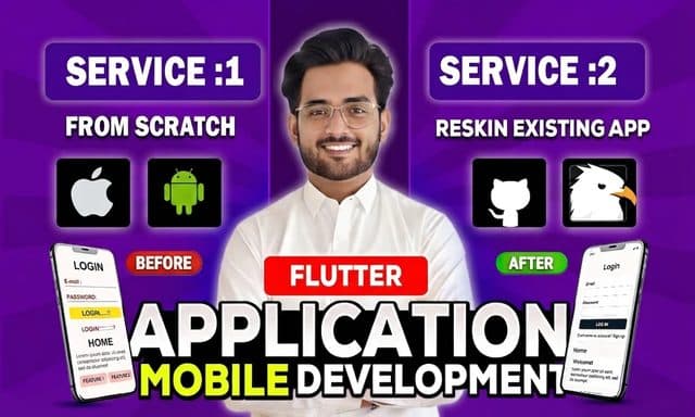 Custom Flutter iOS and Android app development service by Ali Haider